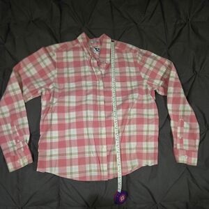 Vintahe ROCKIES Pink and White Plaid Button-Up Shirt